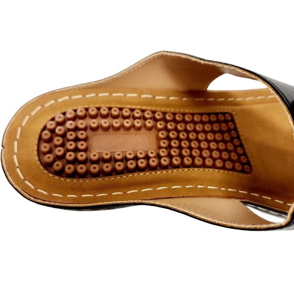 Orthopedic Wedge Sandals  Women Comfortable Dressy Summer Women black Size 10.5 - Picture 9 of 14